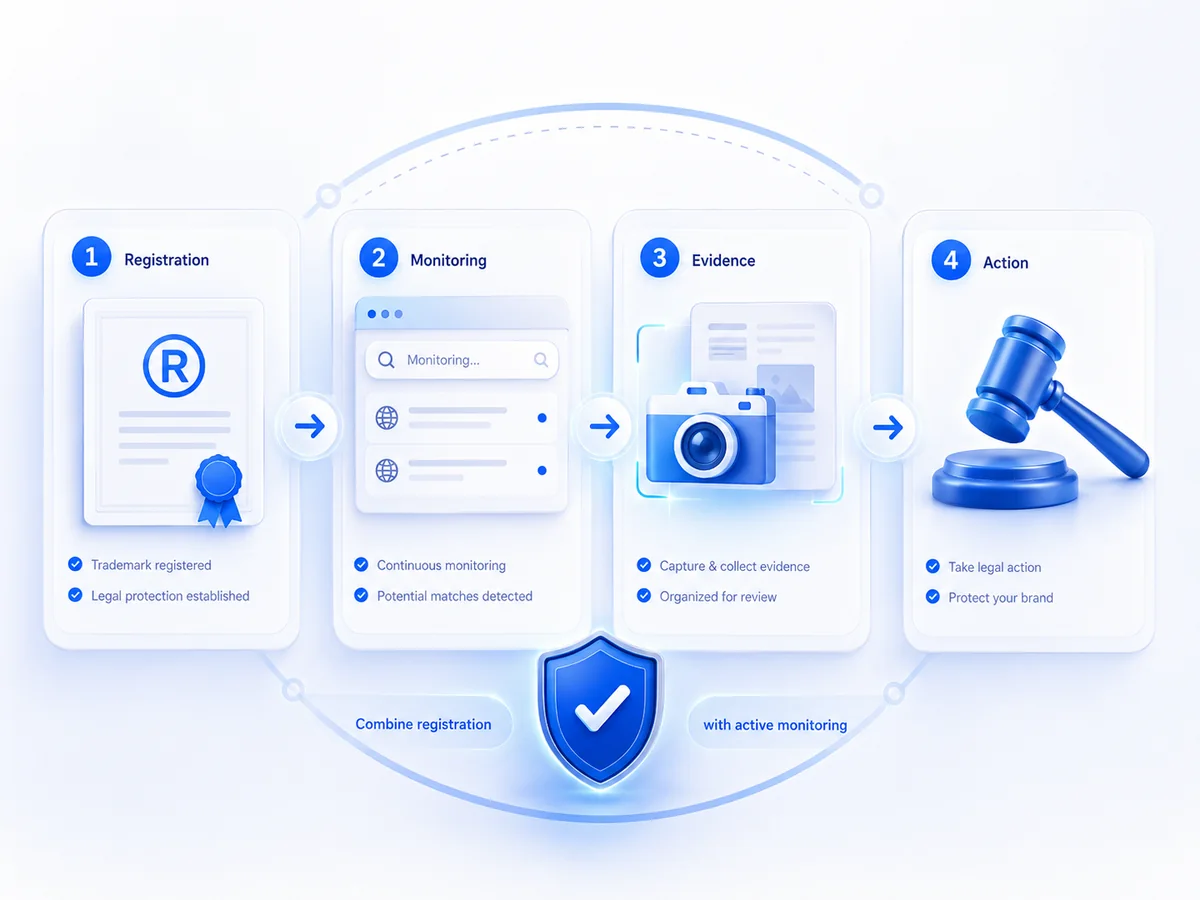 Registro de marca no INPI combinado com monitoramento da marca no Google